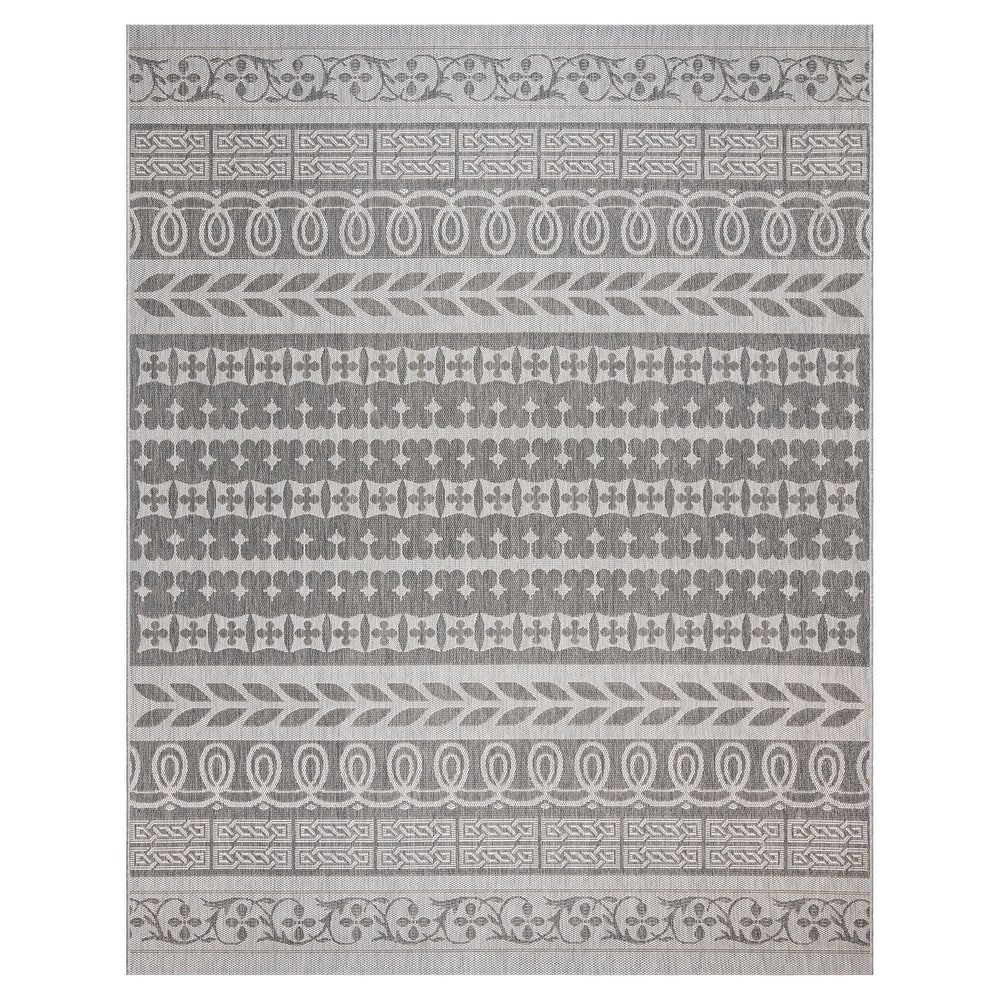 Gertmenian Paseo Burke Bohemian Striped Polypropylene Flatweave Indoor/ Outdoor Area Rug