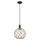 Option Clear Glass with Brown Rope / Matte Black