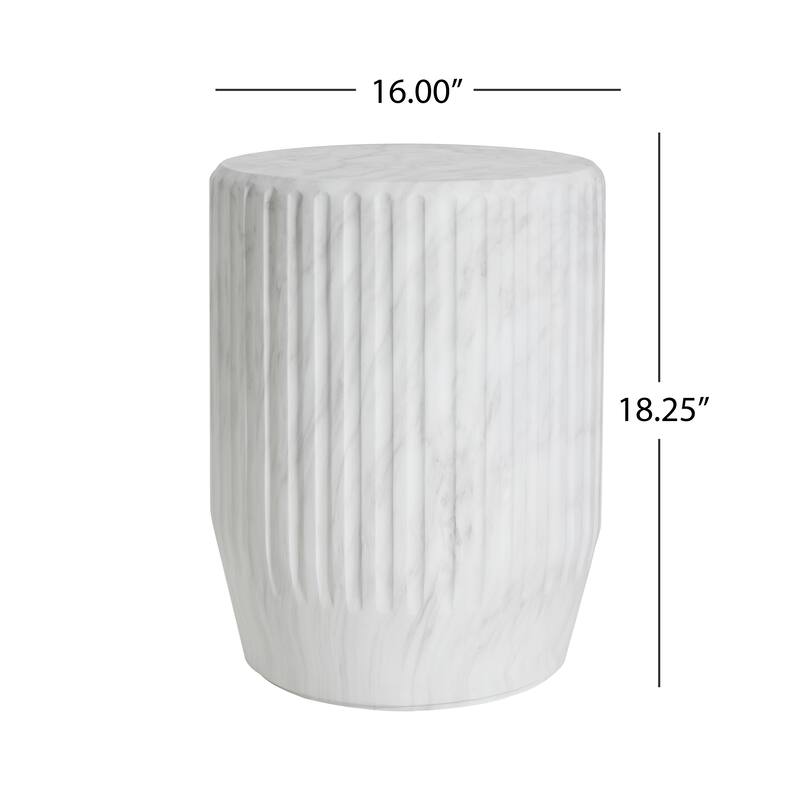 Christopher Knight Home- Sarah Outdoor MGO Carved Side Table