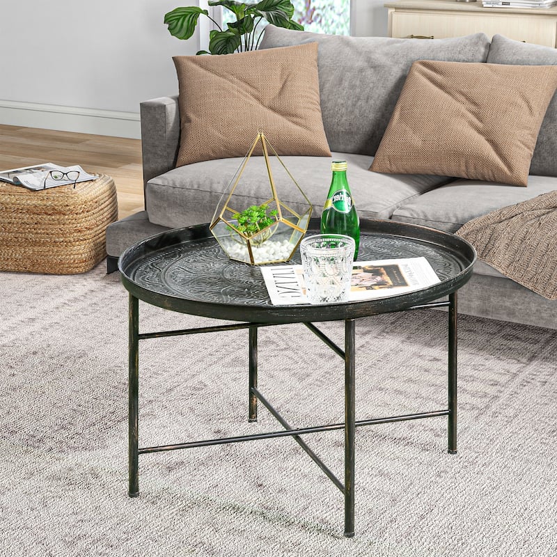24" Round Coffee Table - Pewter