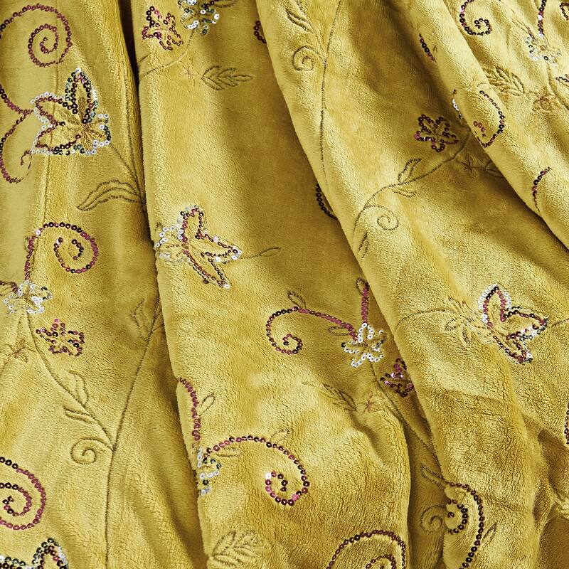 Embroidered Sequin Throw