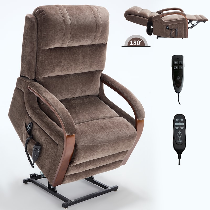 Chenille Lift Recliner Chair