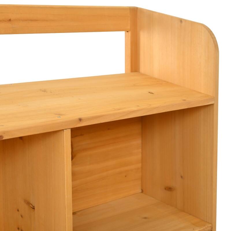 Potting Bench Garden Workstation with Hutch, Drawer & Adjustable Shelves, 50.2x19.7x66.1 Inch Outdoor Garden Work Table