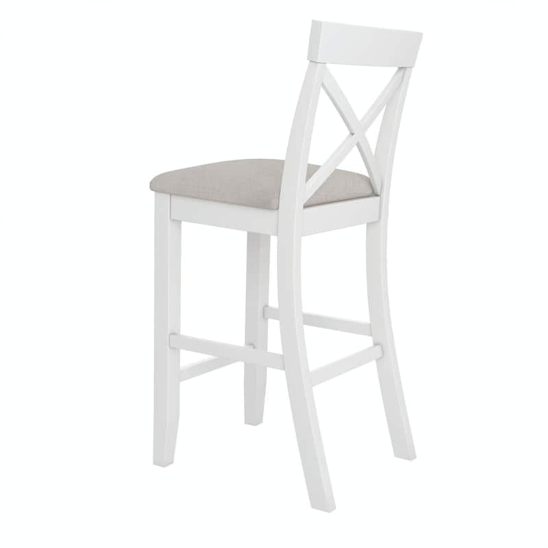 Farmhouse 48" Rectangular Wood Bar-Height Dining Set with 2 Chairs