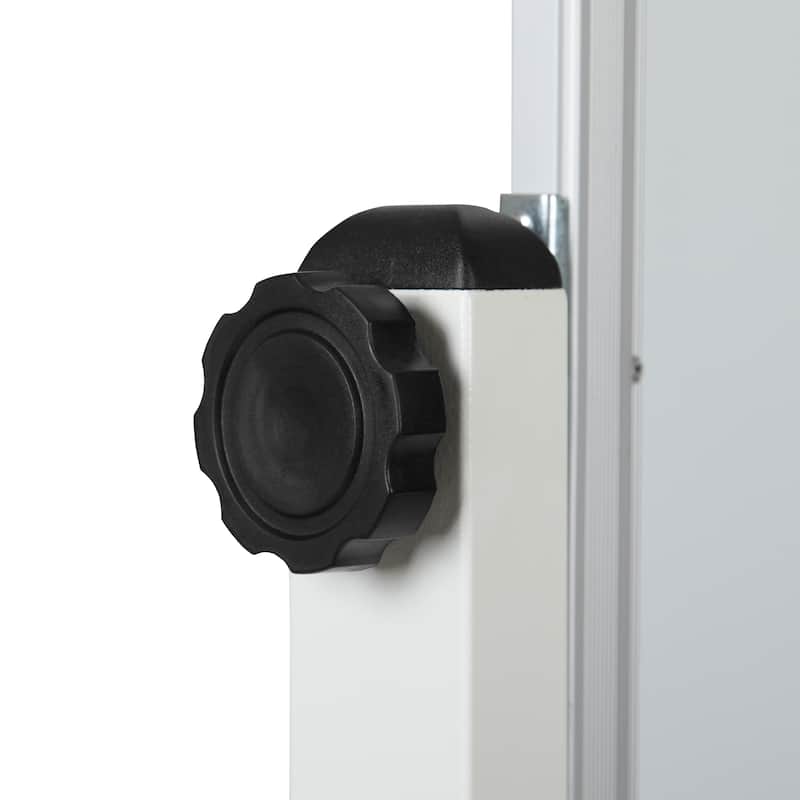 Reversible Mobile Cork Bulletin & White Board with Pen Tray