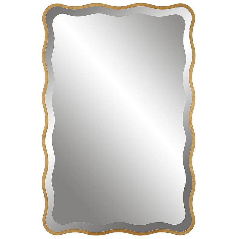 Uttermost 09827 Aneta 23" W x 35" H Rectangular Framed Bathroom Mirror - Aged Gold
