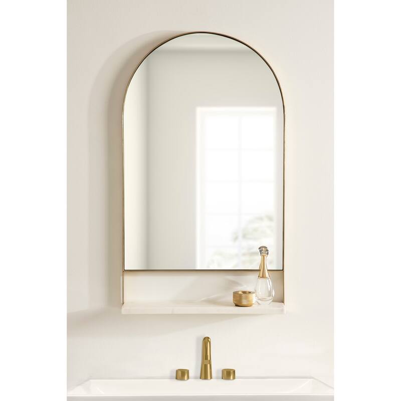 Kate and Laurel Chadwin Wall Mirror with Shelf