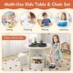 preview thumbnail 6 of 4, 5 Pieces Kids Table and Chairs Children Round Table w/ Storage Stools
