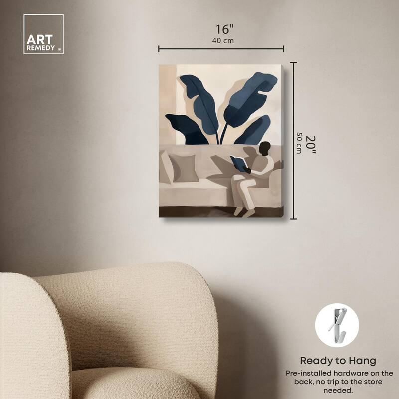 Void Reader II Canvas by Art Remedy, Gallery Wrapped