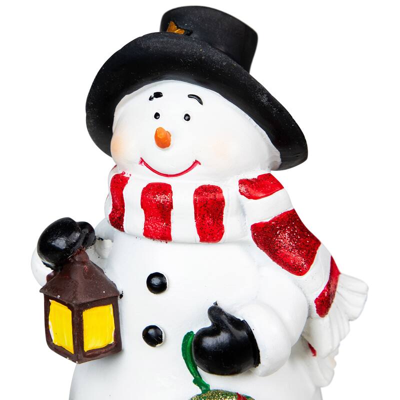 Glittered Snowman Christmas Stocking Holders - 5.75" - Set of 2