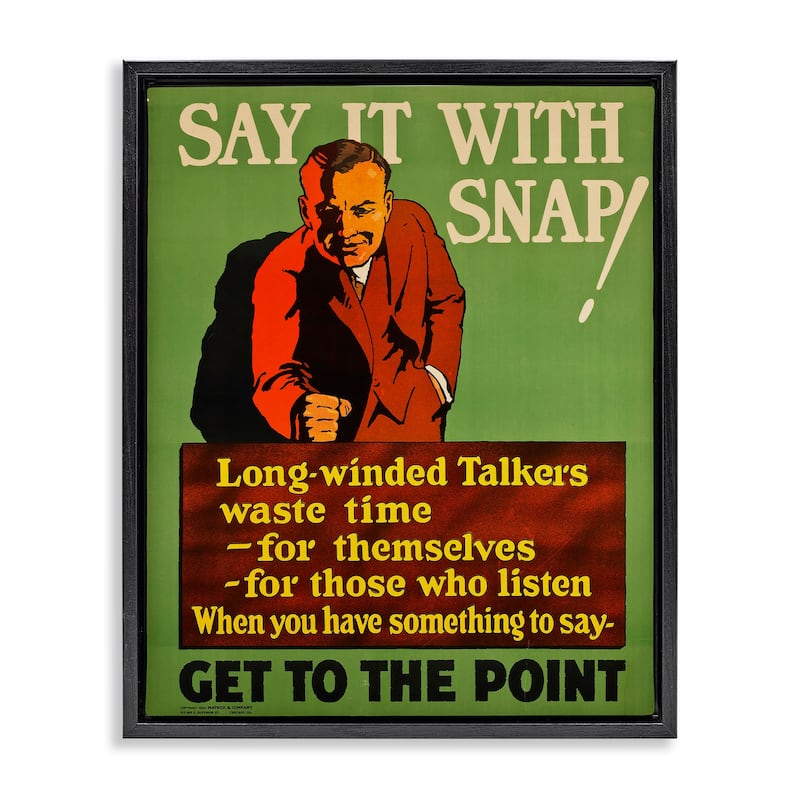 Stupell Vintage Say It With Snap Framed Floater Canvas Wall Art Design By Marcus Jules - 17 x 21 - Black