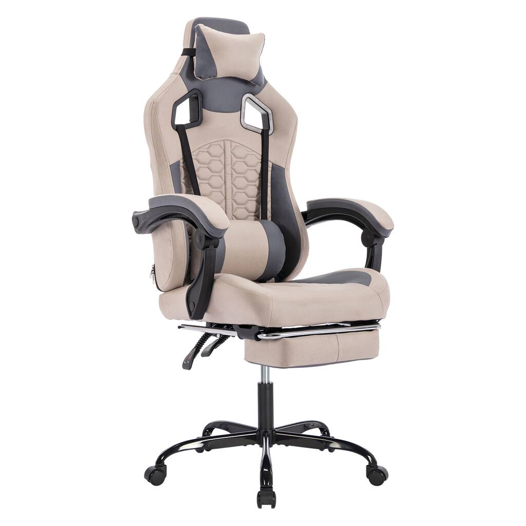 Gaming Chair with Massage,Ergonomic PC Gaming Chair with Footrest Comfortable Headrest and Lumbar Support,High Back