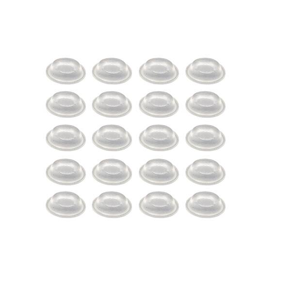 Self Stick Silicone Protective Wall Bumpers Pack of 10 Clear Round