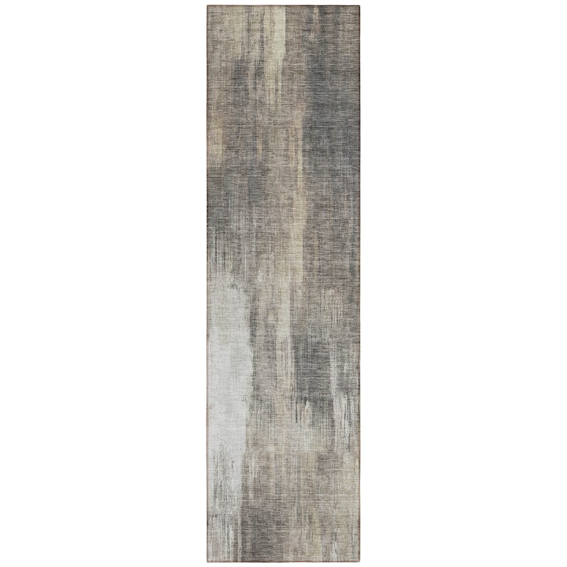 Machine Washable Indoor/ Outdoor Modern Ombre Chantille Rug