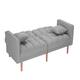 LUXMOD Futon Sleeper Sofa With 2 Pillows Fabric