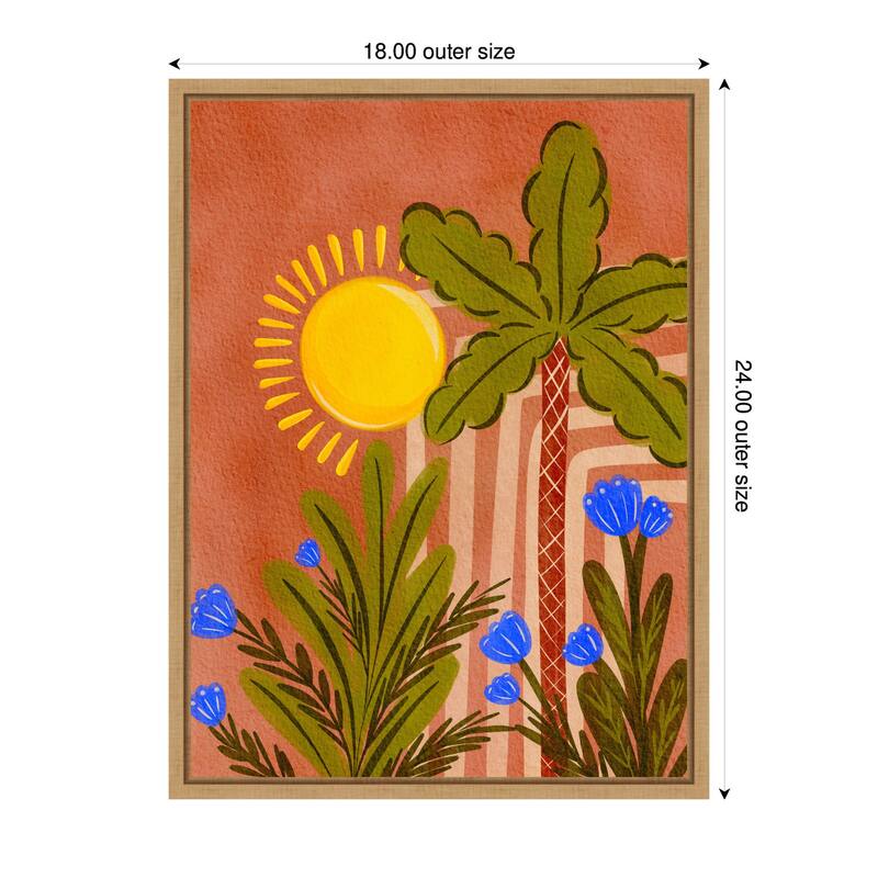 Kate and Laurel Sylvie Moroccan Forest Framed Canvas by Nikita Jariwala
