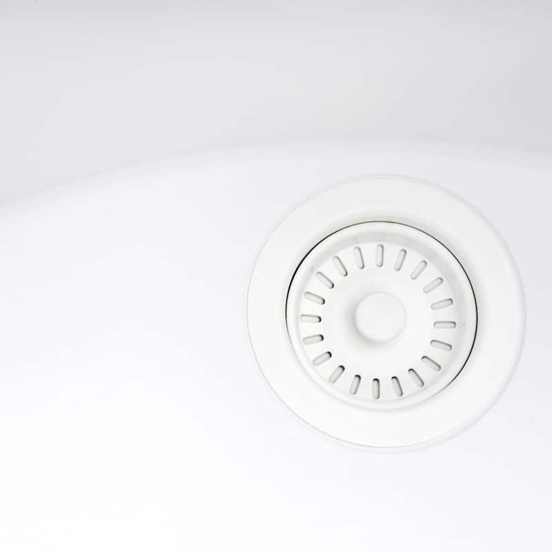 Ruvati 34-inch epiCube Granite Composite Workstation Drop-in Kitchen Sink Matte White - RVG1634WH