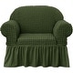 preview thumbnail 16 of 40, Subrtex 1 Piece Armchair Slipcover Seersucker Skirt Stretch Spandex Furniture Protector