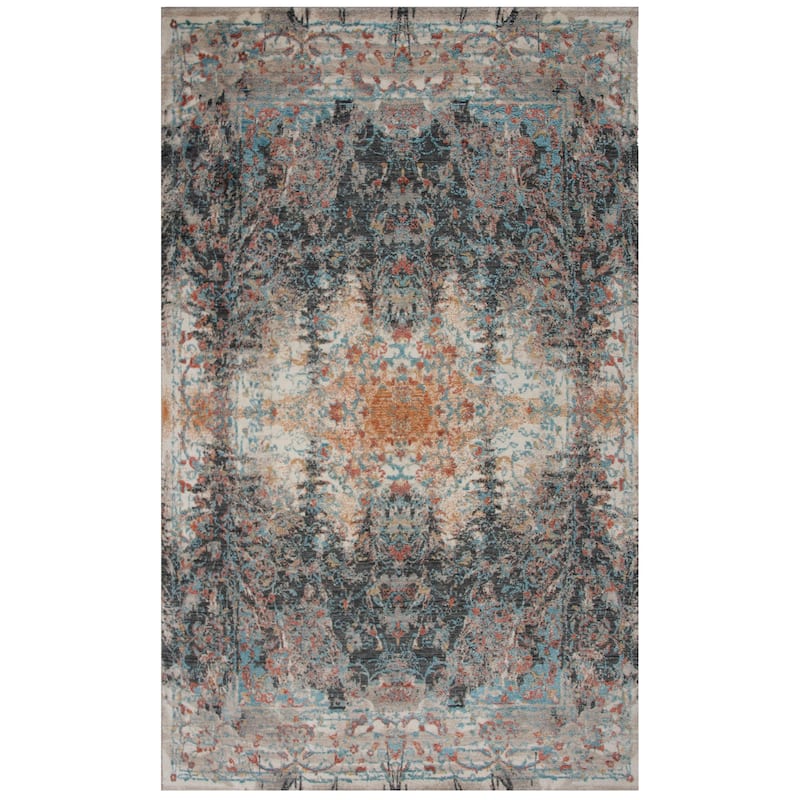 Alora Decor Cosmopolitan Modern Charcoal Gray Wool/Tencel Area Rug