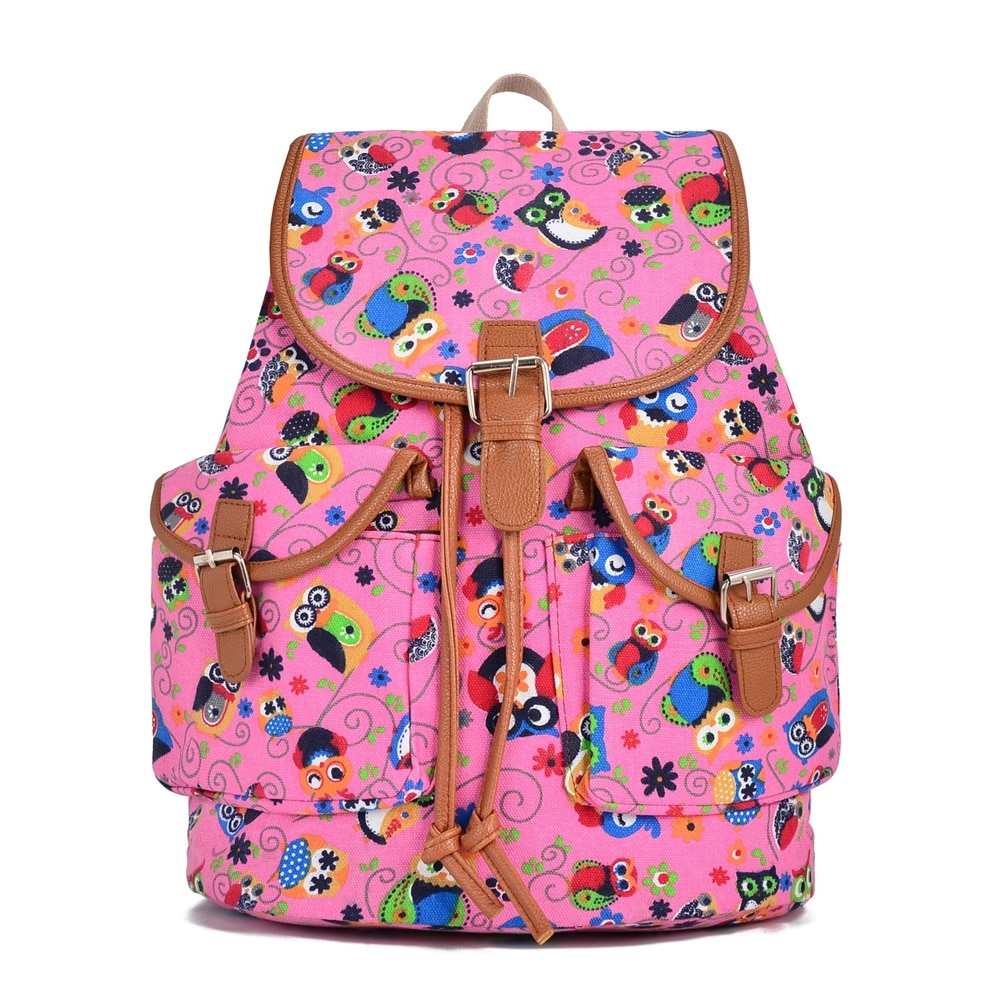 pink owl backpack
