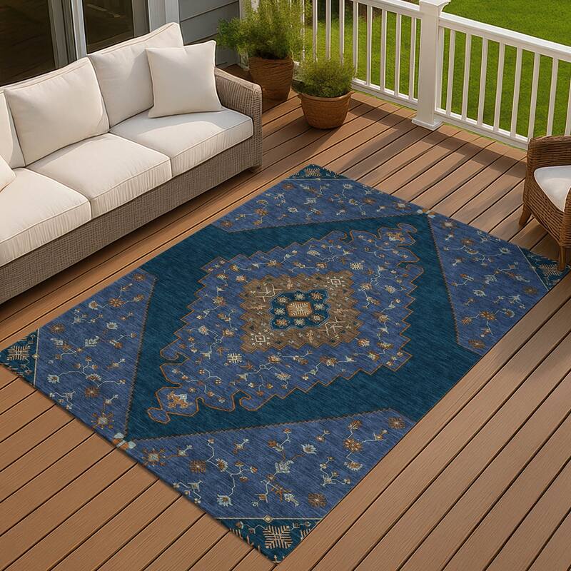 Machine Washable Indoor/ Outdoor Global Marrakesh Chantille Rug