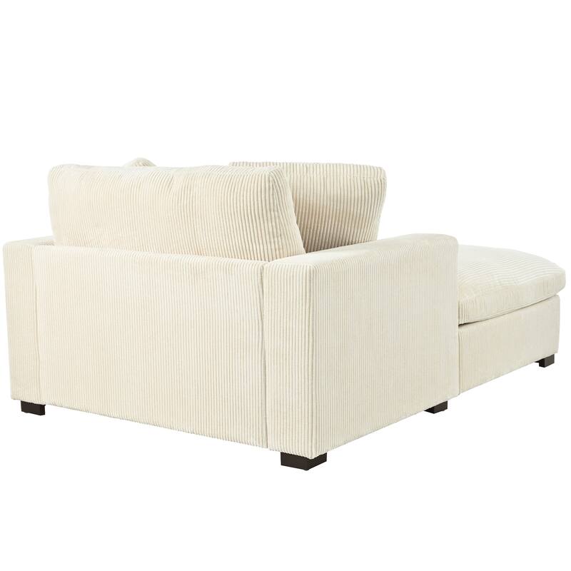 Beige 53.5" Chaise Lounge Chair