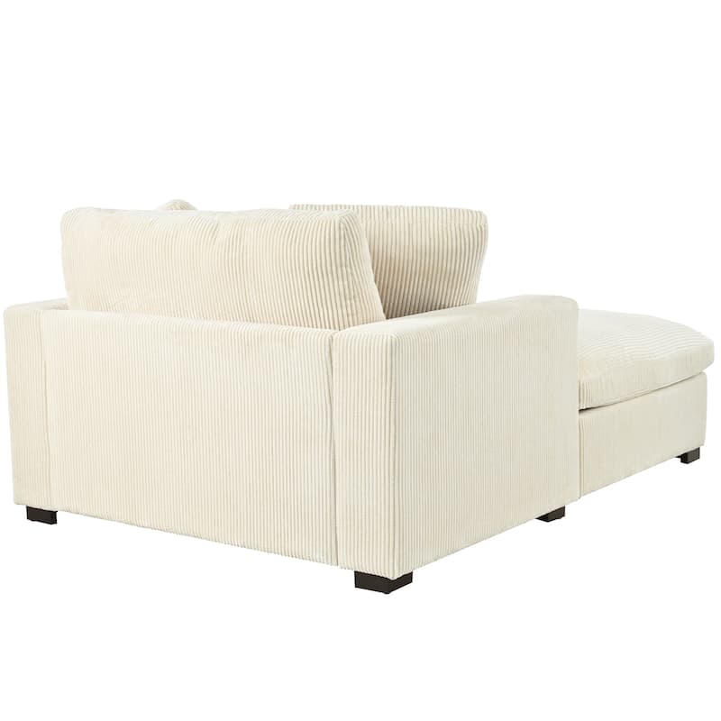 Zala Modern Fabric Oversized Sofa Chaise Lounge by Christopher Knight Home