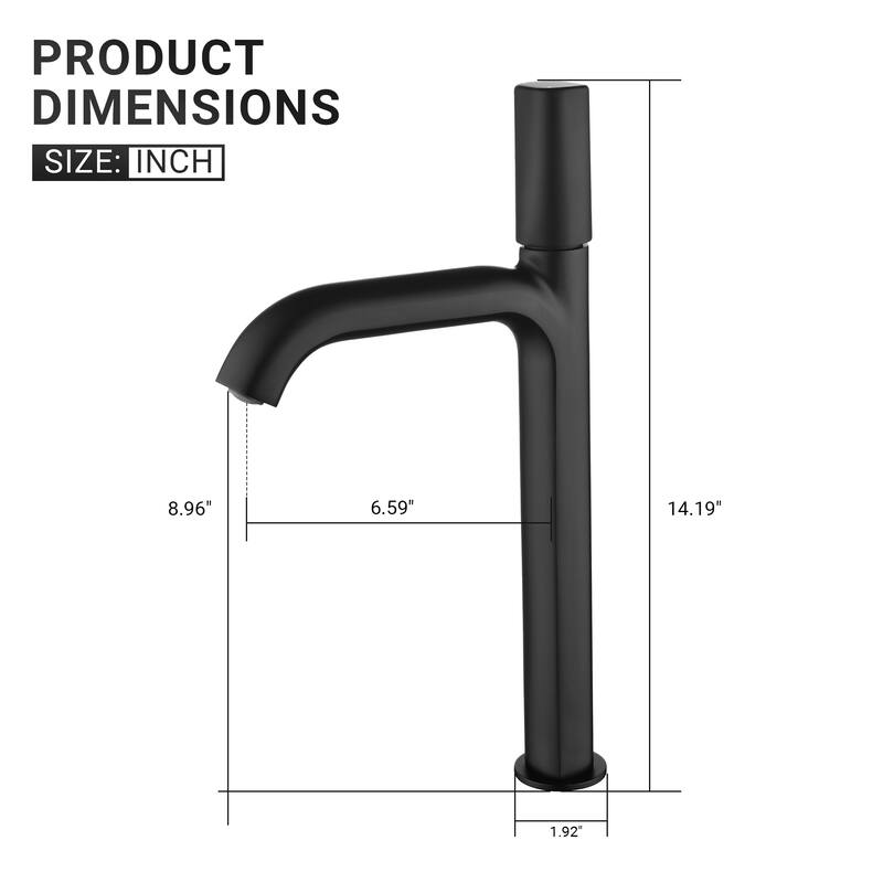 Modern Single Handle Bathroom Vessel Faucet