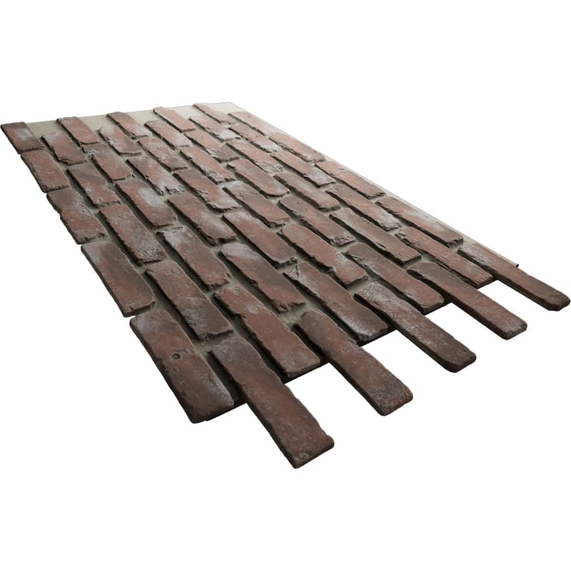 EverStone Aged Brick Faux Brick Panel, 46 7/8"W x 27"H x 1 1/4"D