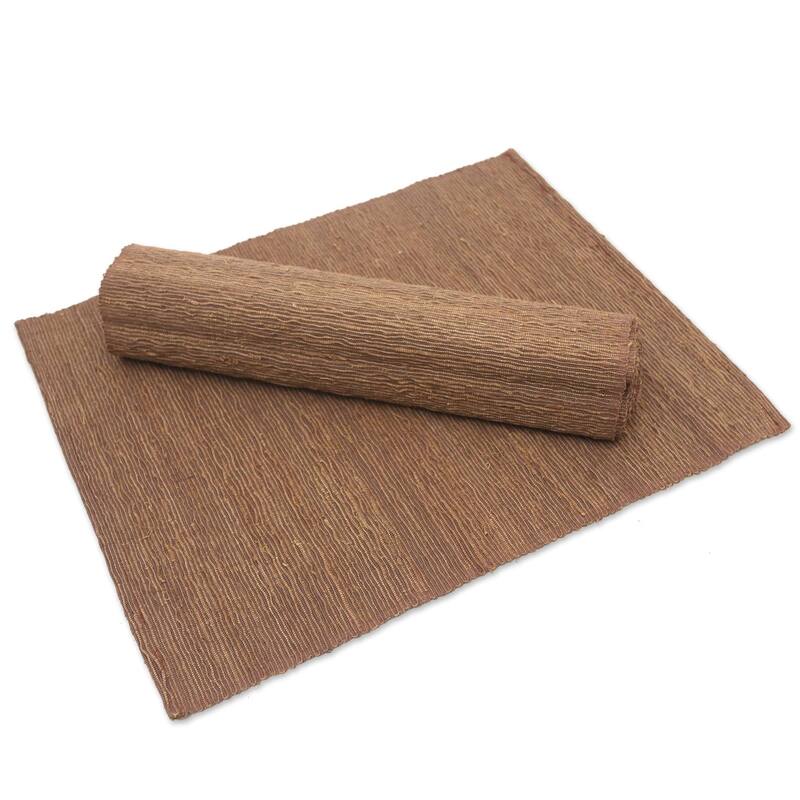 Novica Handmade Dark Espresso Cotton Blend Placemats (Set Of 4)