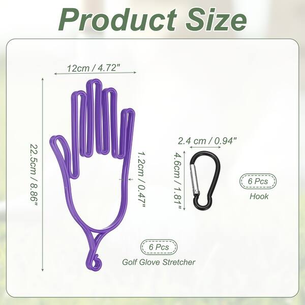dimension image slide 5 of 9, Golf Gloves Stretcher, Keeper Support Rack Holder