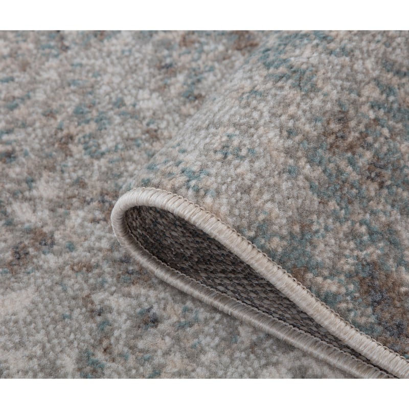 Alana Amira Gray Abstract Area Rug