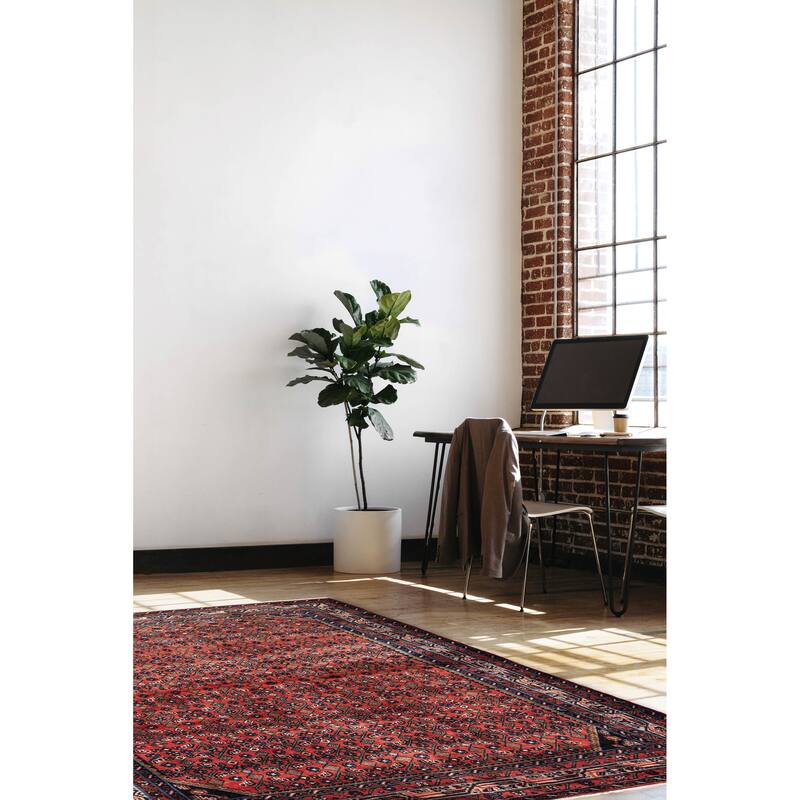 ECARPETGALLERY Hand-knotted Andelz Red Wool Rug - 4'11 x 6'0