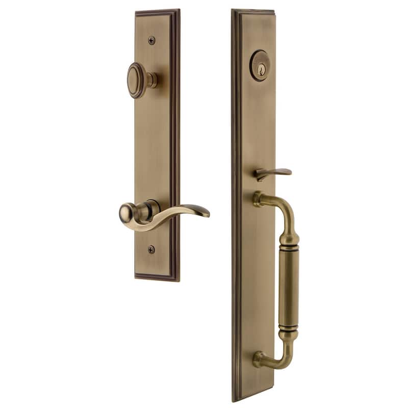Grandeur Carre Solid Brass Rose Right Handed Keyed Entry Single