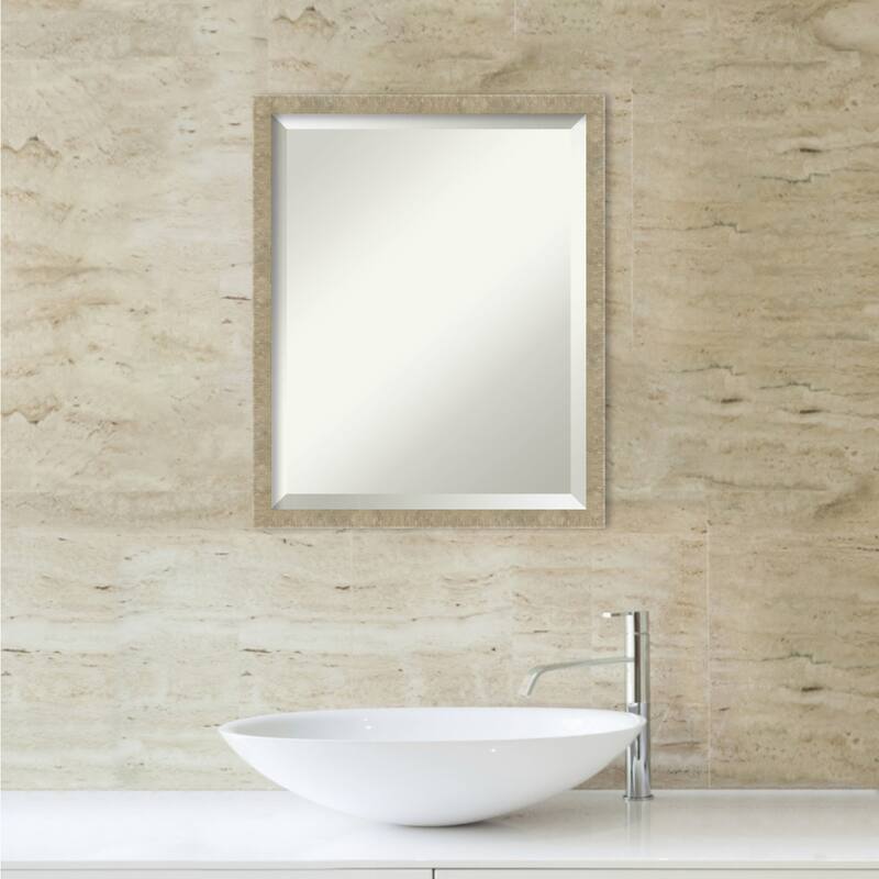 Beveled Bathroom Wall Mirror - Jet Frame