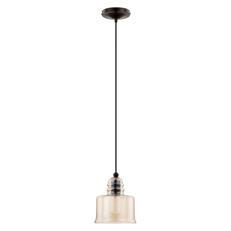 Livex Lighting Art Glass 1 Light Mini Pendant with Glass Shade