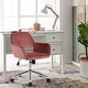 preview thumbnail 63 of 85, Homy Casa Adjustable Upholstered Swivel Task Chair Rose