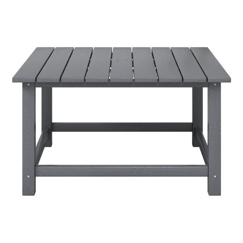 Laguna Outdoor 5-Piece Adirondack Chair With Square Coffee Table Conversation Set