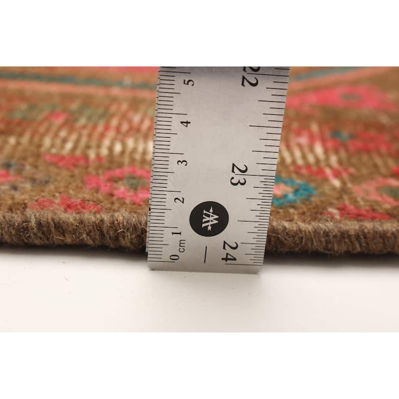 ECARPETGALLERY Hand-knotted Antalya Vintage Dark Pink Wool Rug - 3' 10" x 10' 4"