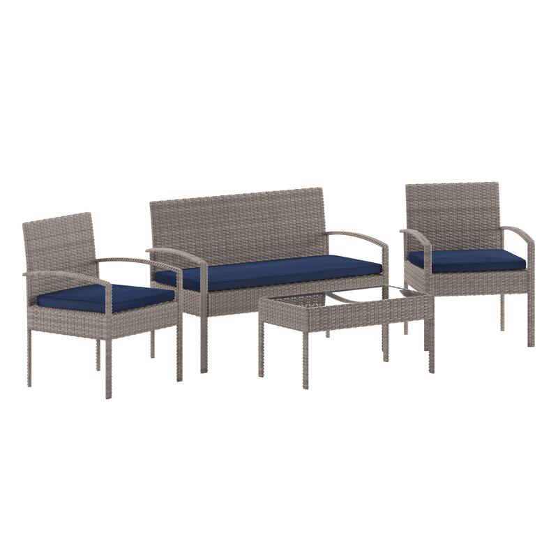 Flash Furniture FFOF33466 Lionello 4 Piece Steel Framed Polyester