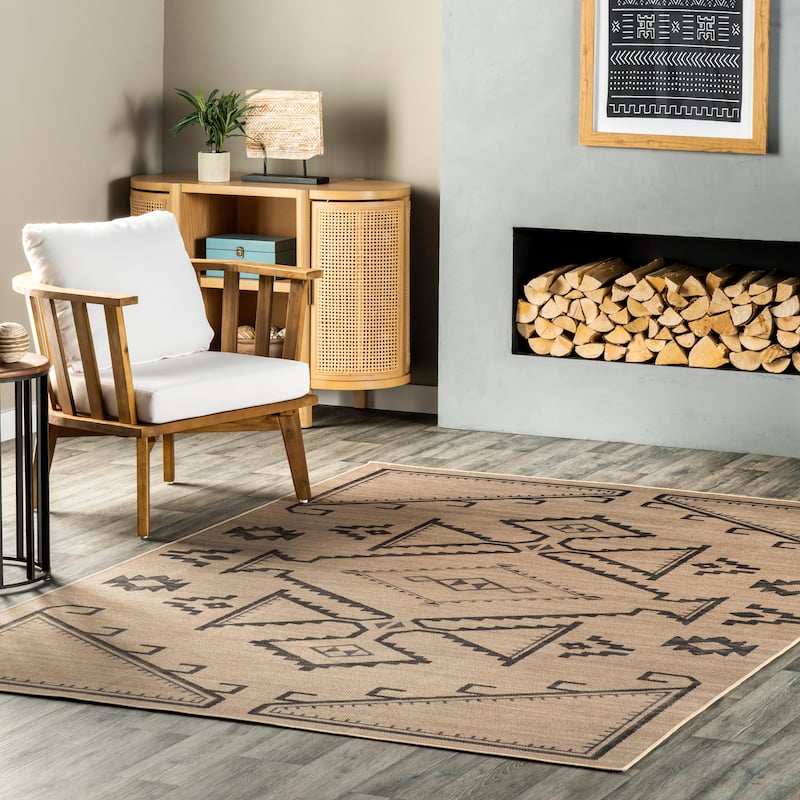 Audriana Easy Jute Machine Washable Area Rug - 5' x 8' - Natural - Rectangle