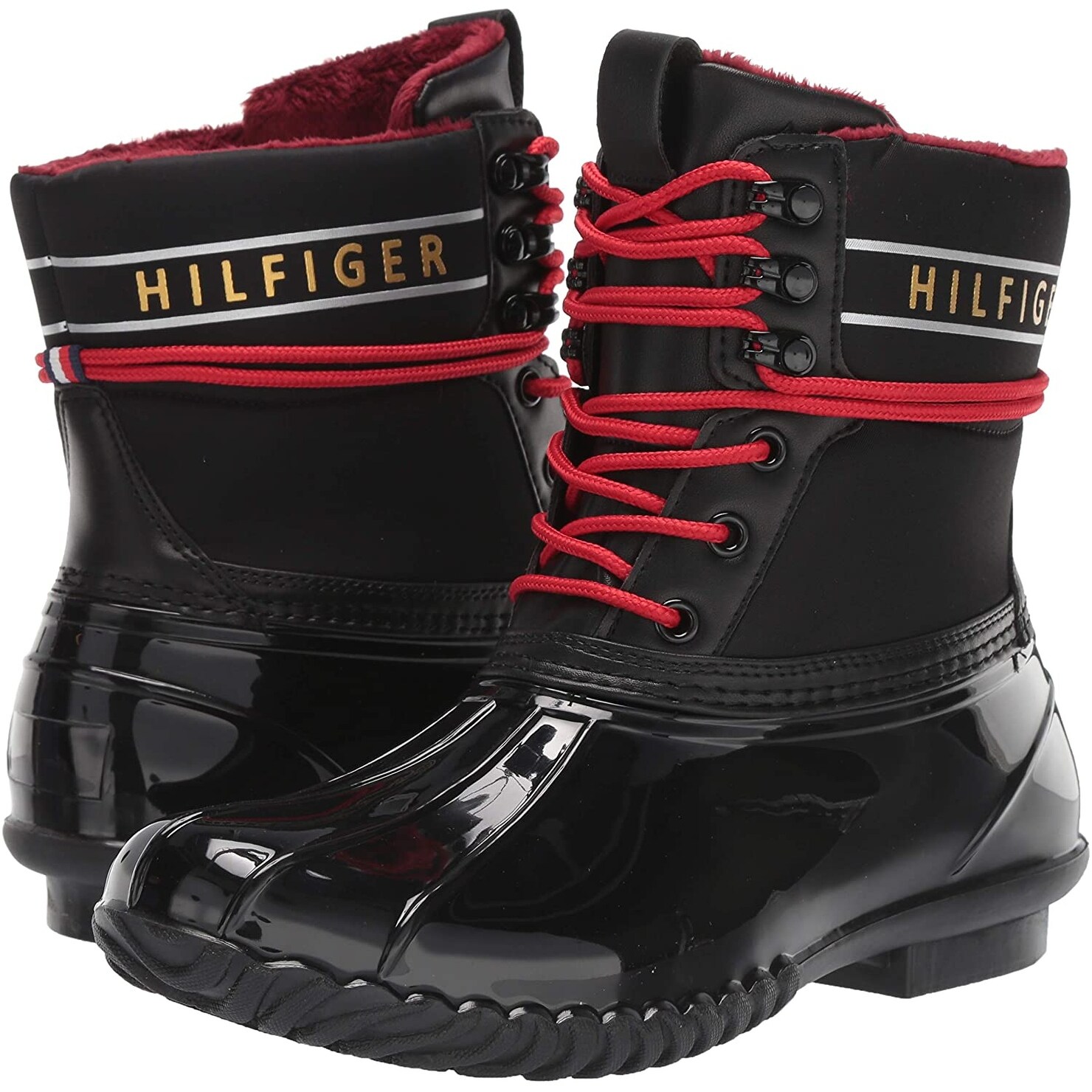tommy hilfiger red boots