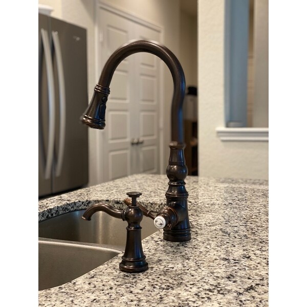 Moen Oil Rubbed Bronze One Handle Pulldown Kitchen Faucet ...