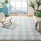 preview thumbnail 2 of 19, SAFAVIEH Handmade Flatweave Dhurries Lizabeth Modern Moroccan Wool Rug 8' x 10' - Light Blue/Ivory - Rectangle