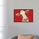 preview thumbnail 9 of 7, iCanvas "Cow Red New Background" by Hippie Hound Studios Framed