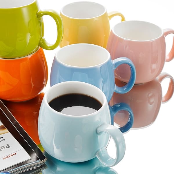 Mr. Coffee Cafe Americano 13 oz. Assorted Color Mugs (Set of 4