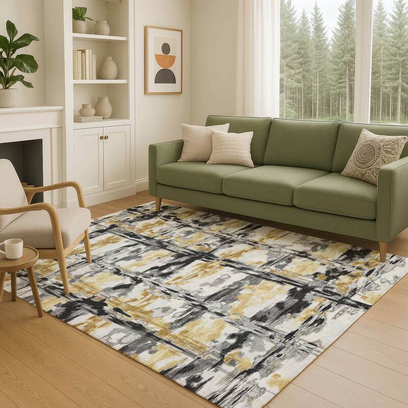 Machine Washable Indoor/ Outdoor Casual Fowler Chantille Rug