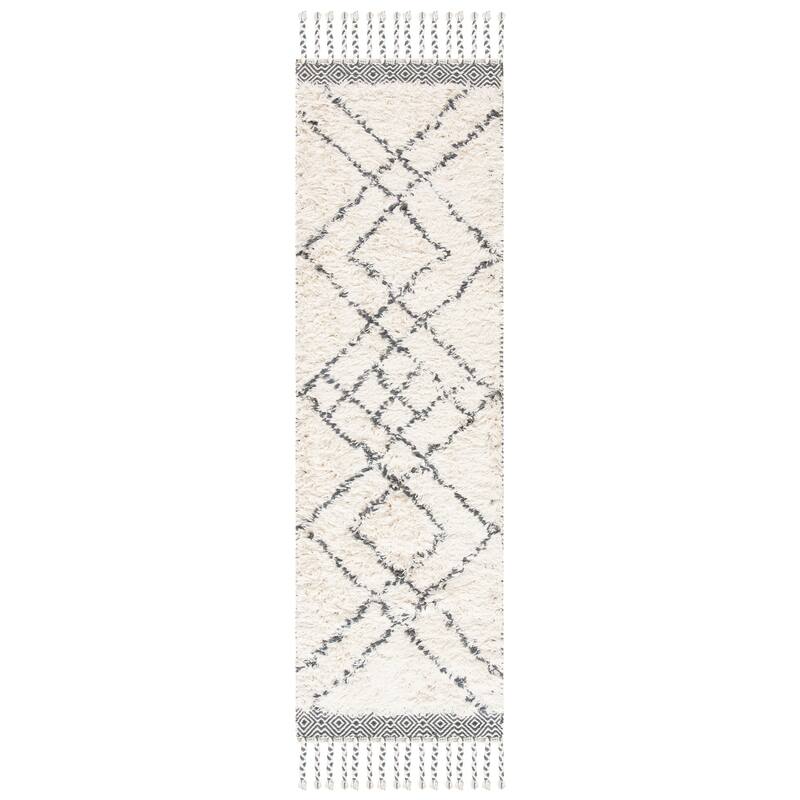 SAFAVIEH Handmade Casablanca Shag Efstathia Tribal Wool Rug
