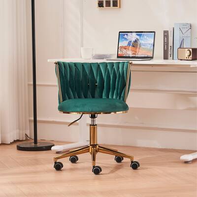 Office Upholstered Home Office Desk Chairs Ergonomic Office Chair for Living Room,Bedroom,Office,Vanity Study