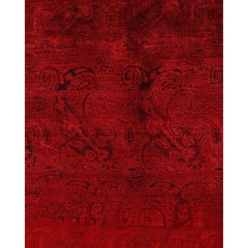 Contemporary Overdyed Wool Hand Knotted Area Rug - 10' 0" x 13' 6"